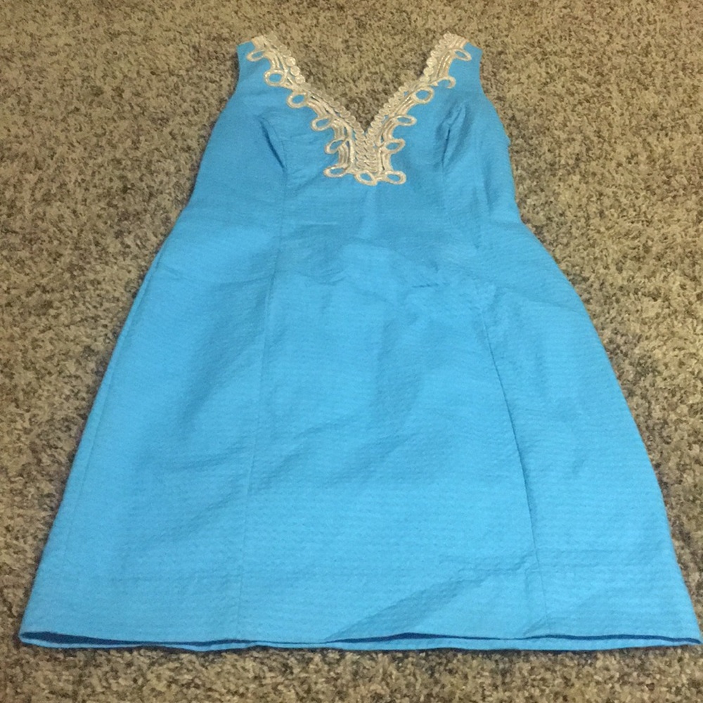 Lilly shift dress aqua